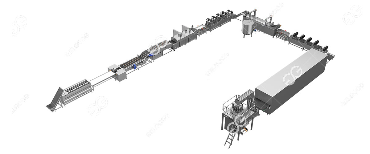 Dây chuyền sản xuất khoai tây chiên tự nhiên Dây chuyền sản xuất khoai tây chiên tự nhiên
